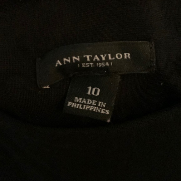 Ann Taylor Solid Black Dress. Women’s 10. - Picture 3 of 6